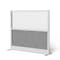 Luxor Expanse Modular Wall Room Divider System - Silver Frame - 53" x 48" Starter Wall - Wide Paneling MW-5348-FWCGWG - alternate 1